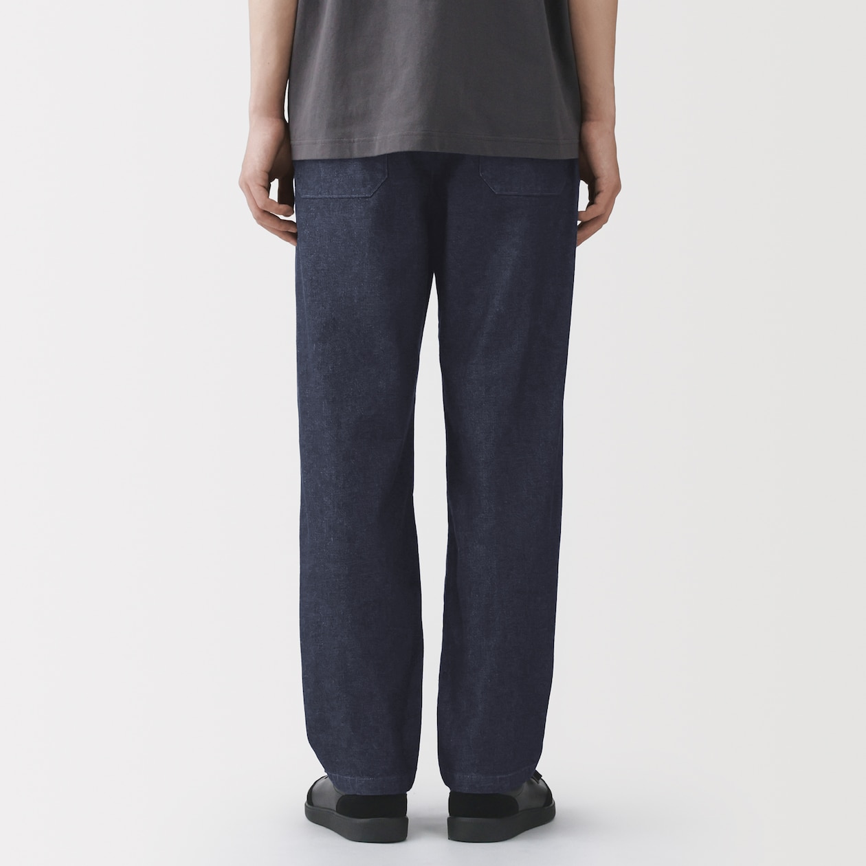 紳士　洗いざらしデニムイージーパンツ　インディゴ