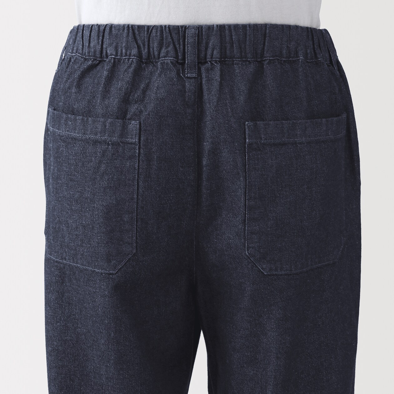 紳士　洗いざらしデニムイージーパンツ　インディゴ