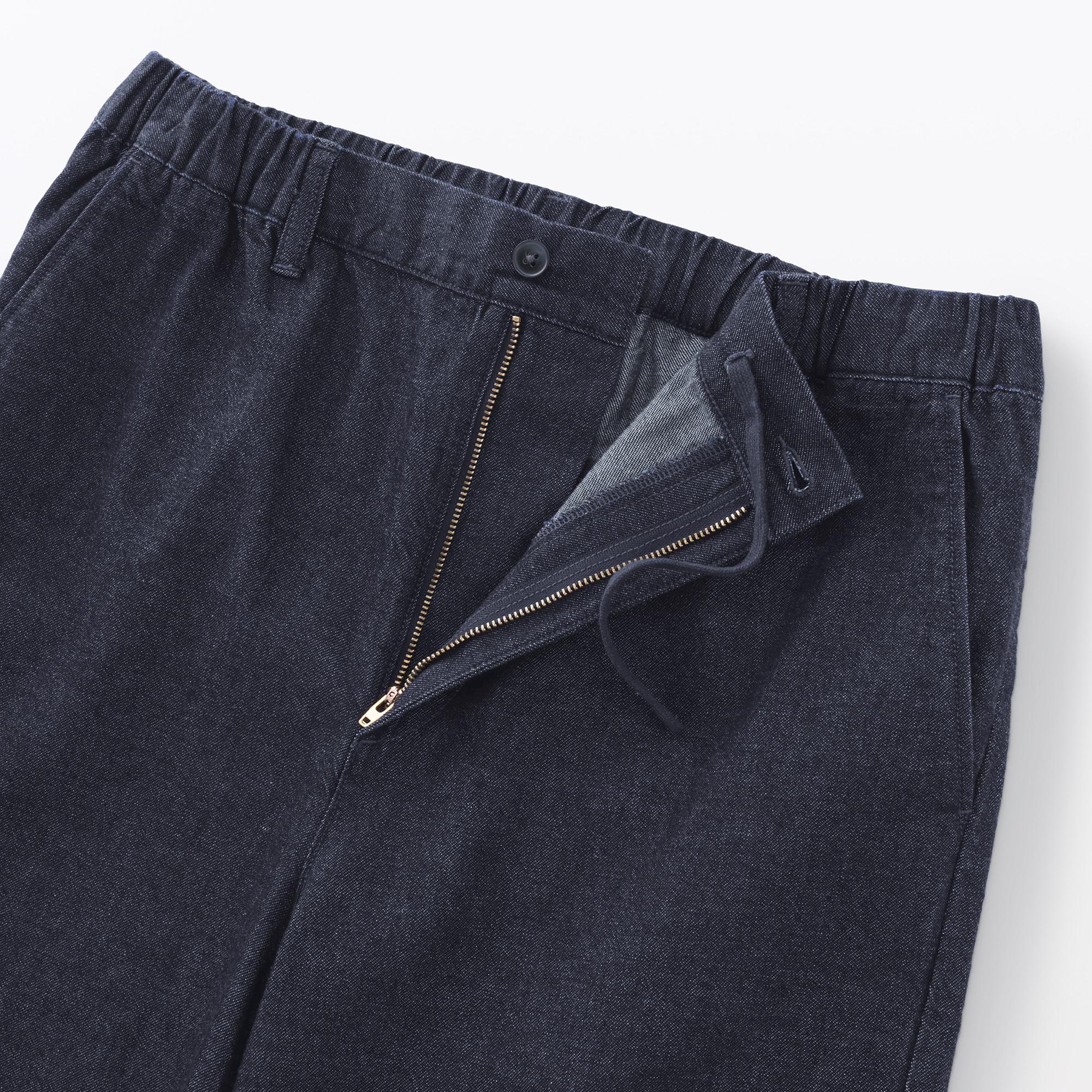 紳士　洗いざらしデニムイージーパンツ　インディゴ