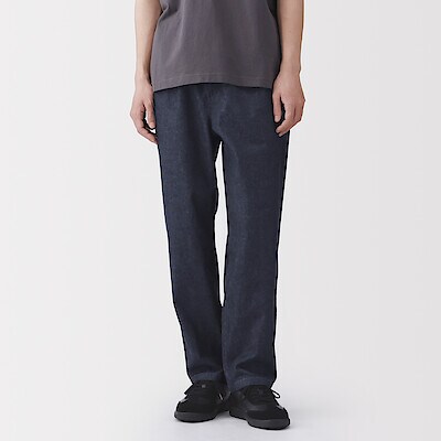 紳士　洗いざらしデニムイージーパンツ