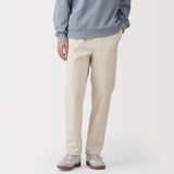 紳士　洗いざらしデニムイージーパンツ　生成