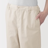 紳士　洗いざらしデニムイージーパンツ　生成