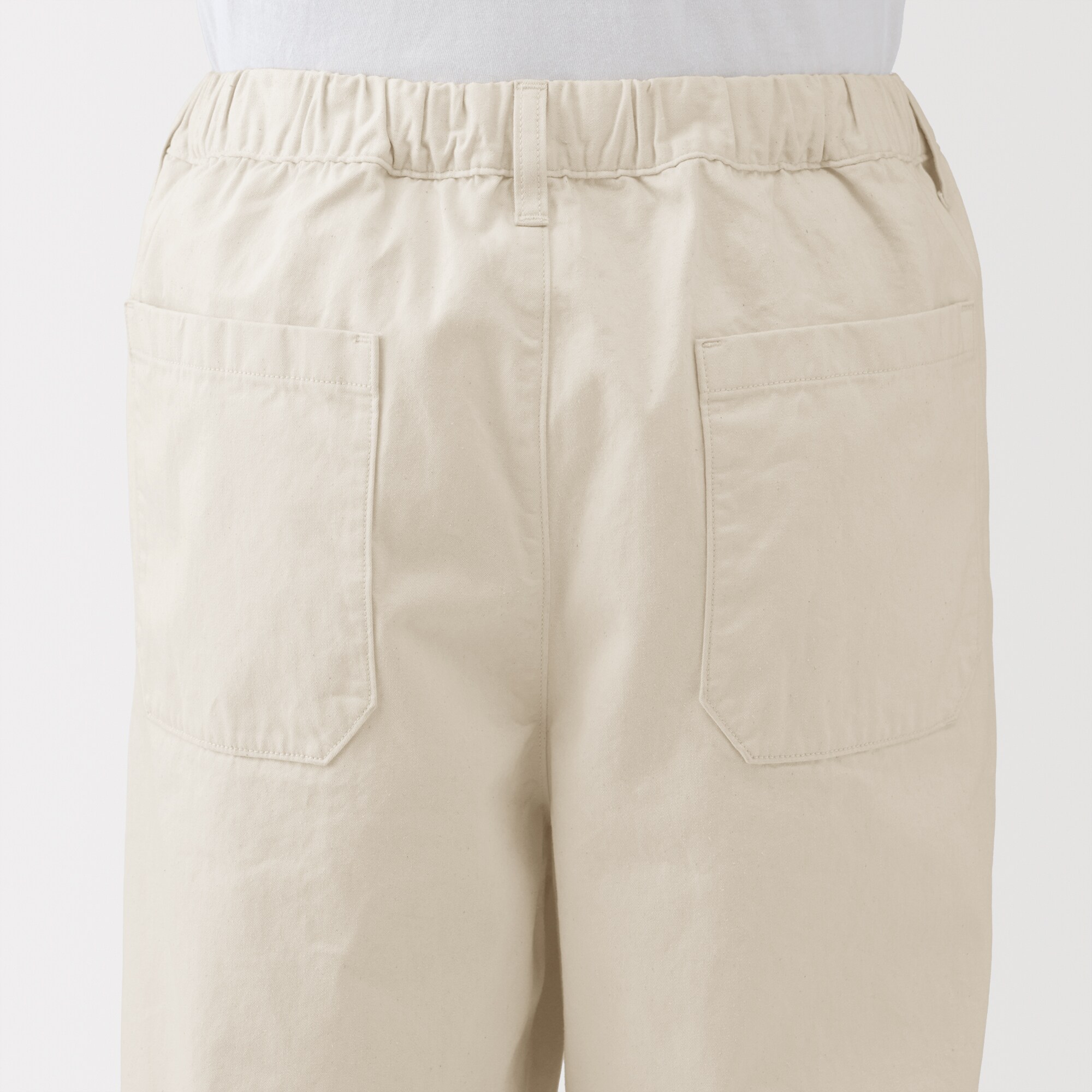 紳士　洗いざらしデニムイージーパンツ　生成