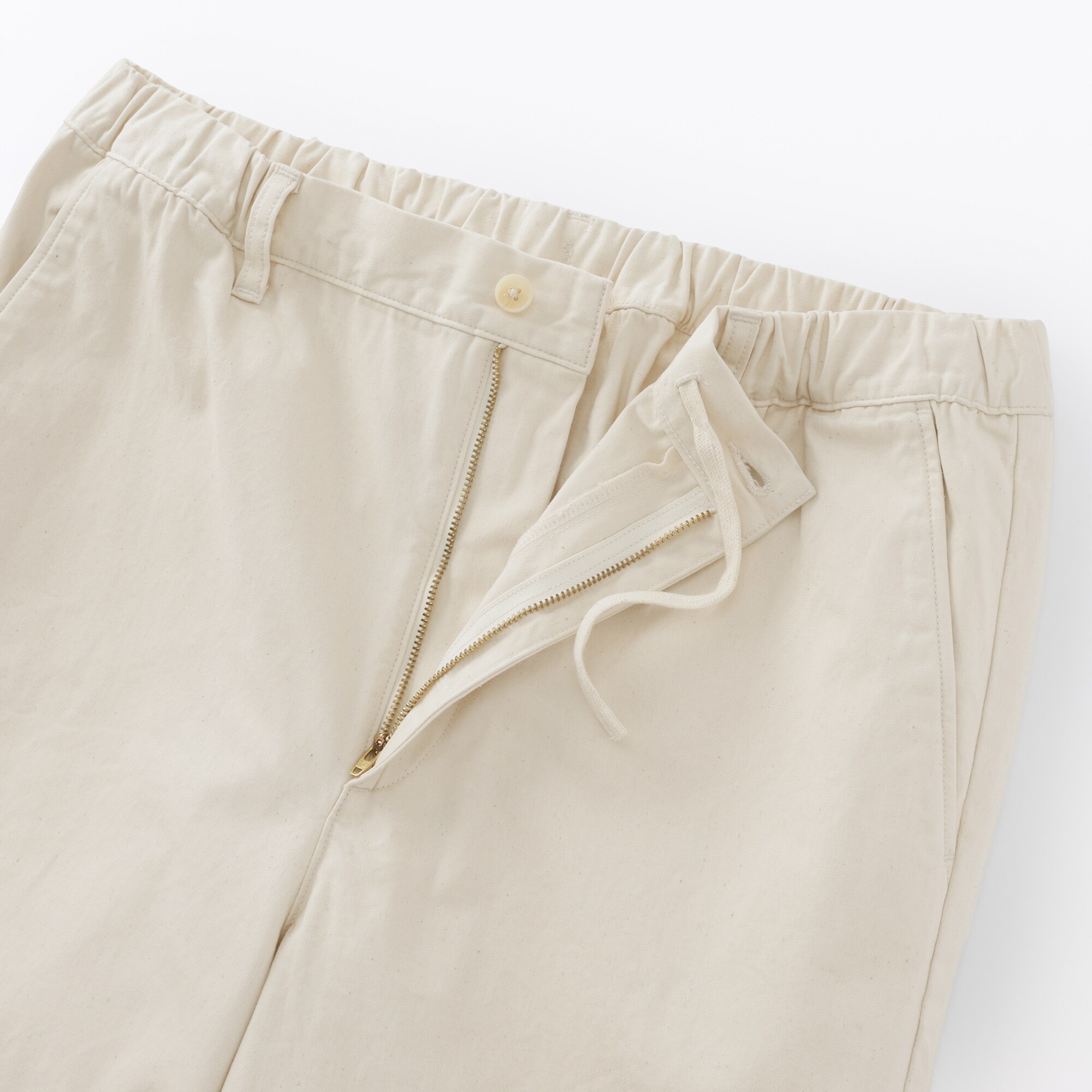 紳士　洗いざらしデニムイージーパンツ　生成