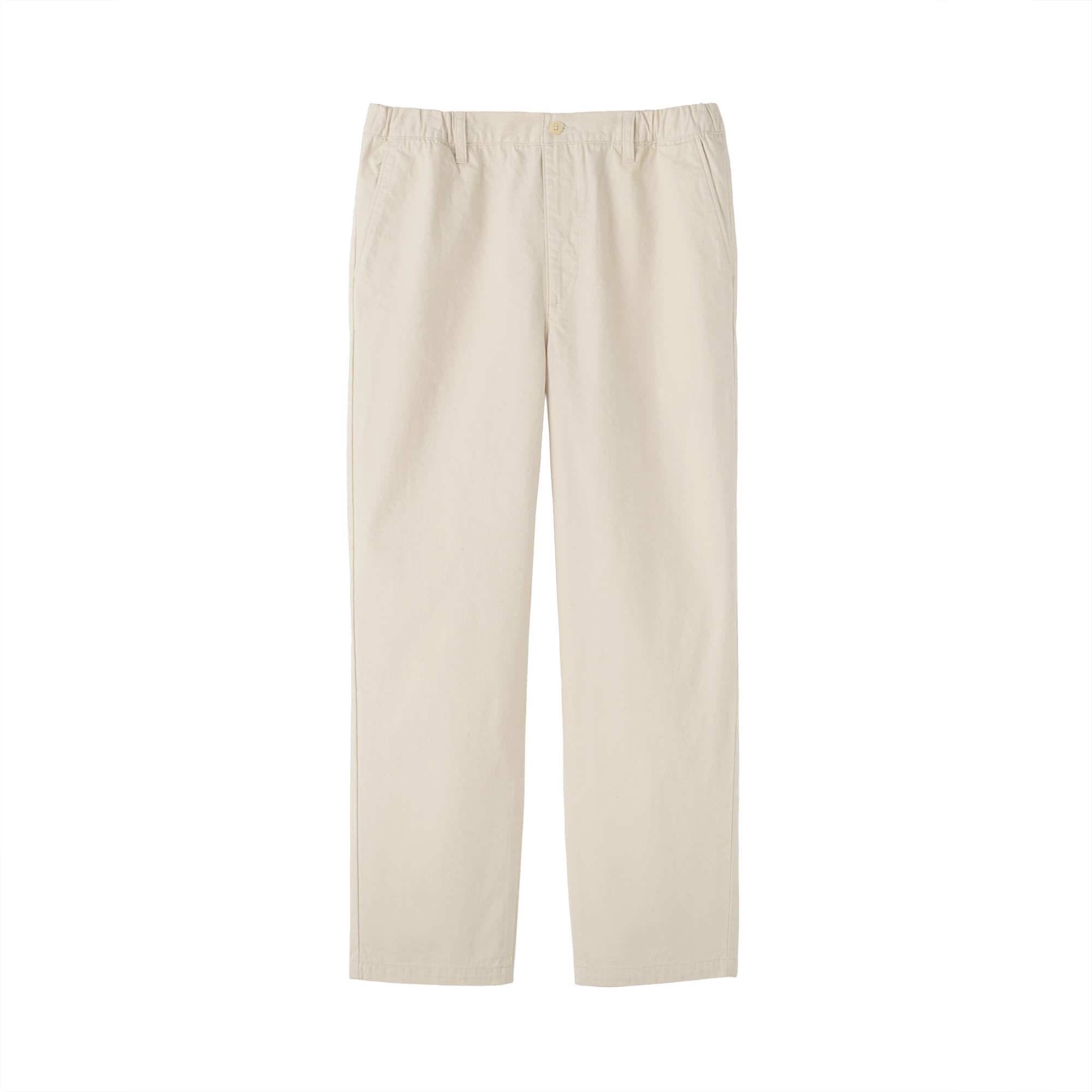 紳士　洗いざらしデニムイージーパンツ　生成