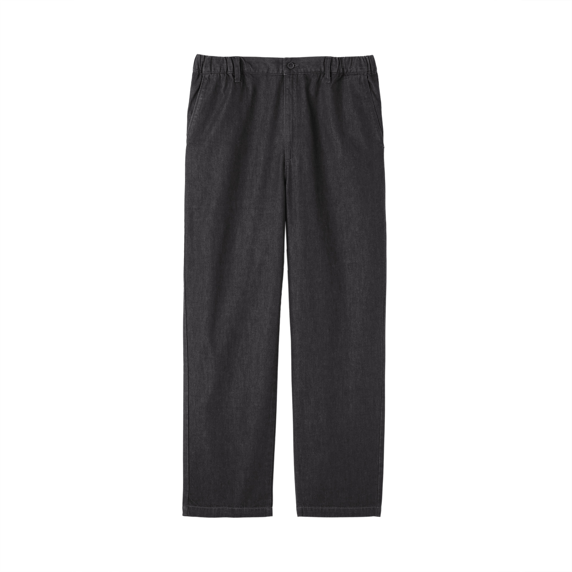 紳士 洗いざらしデニムイージーパンツ 黒 | 無印良品