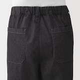 紳士　洗いざらしデニムイージーパンツ　黒