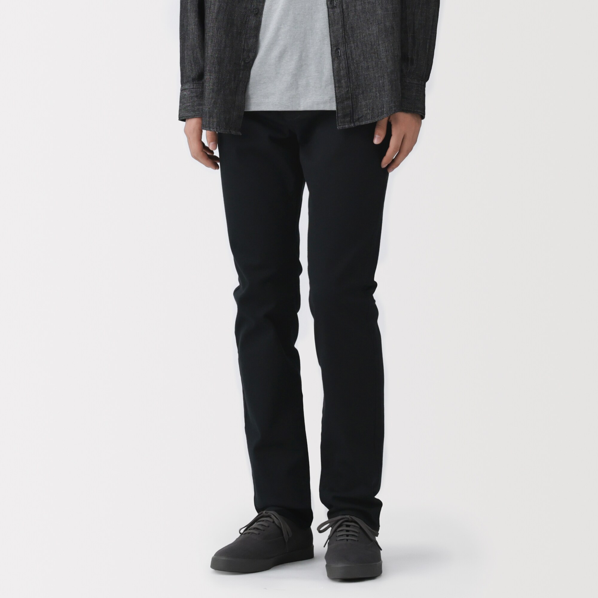 紳士　ストレッチデニムスリムパンツ　黒