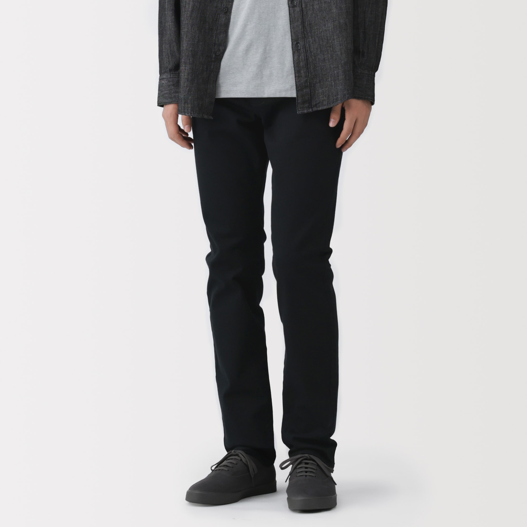 紳士　ストレッチデニムスリムパンツ　黒