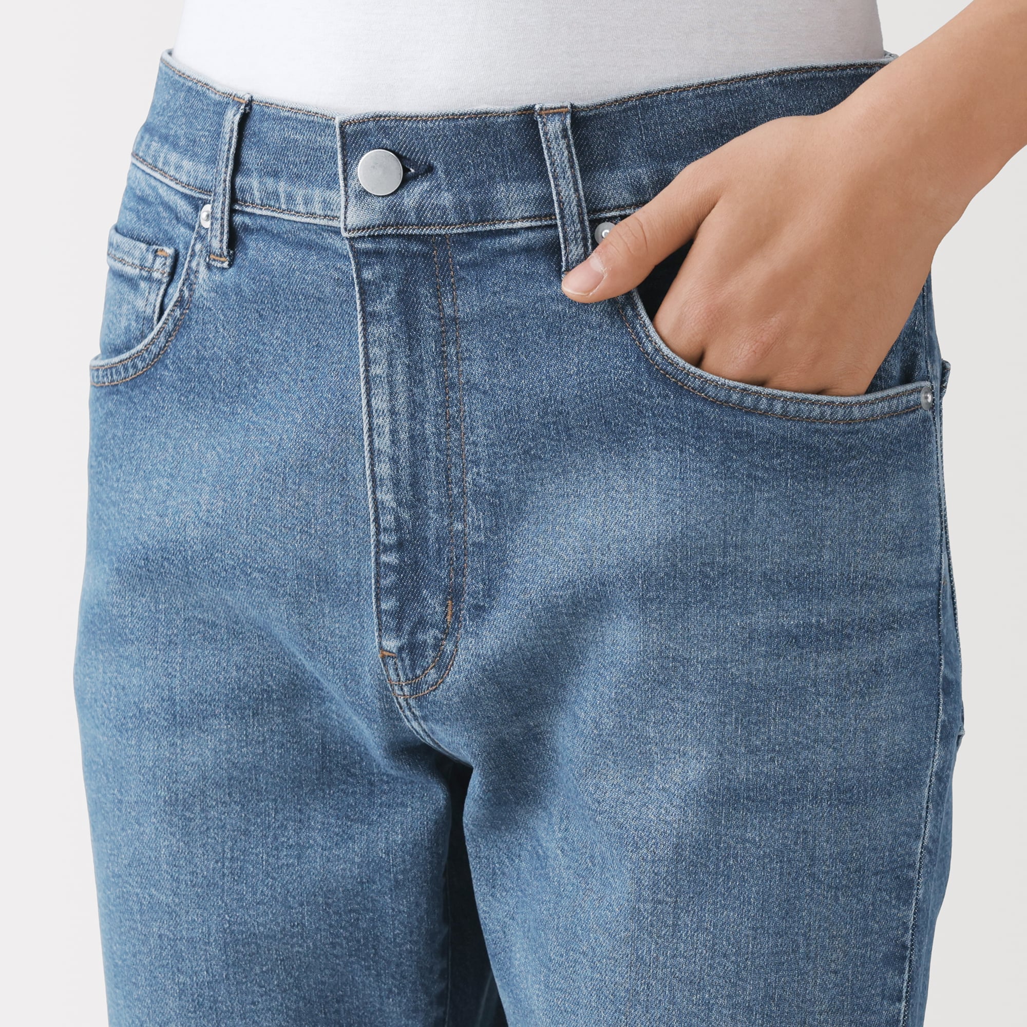 紳士 ストレッチデニムスリムパンツ 黒 | 無印良品