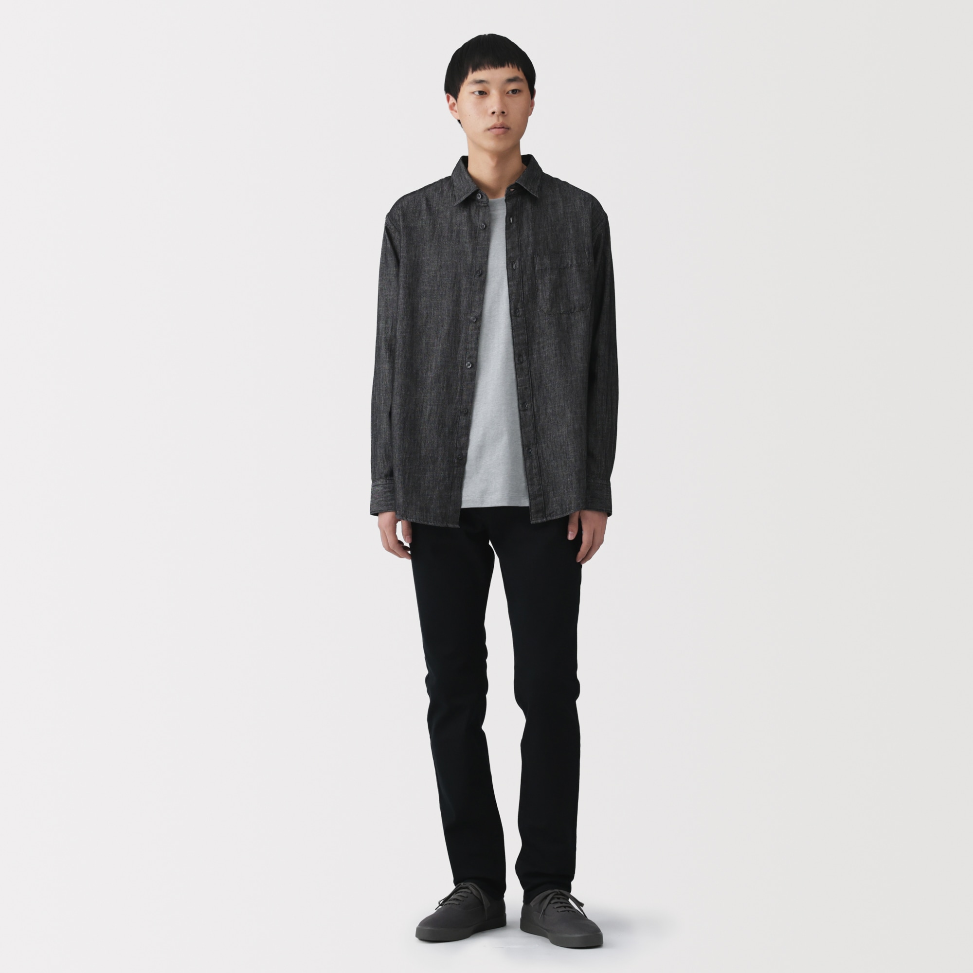 紳士 ストレッチデニムスリムパンツ 黒 | 無印良品