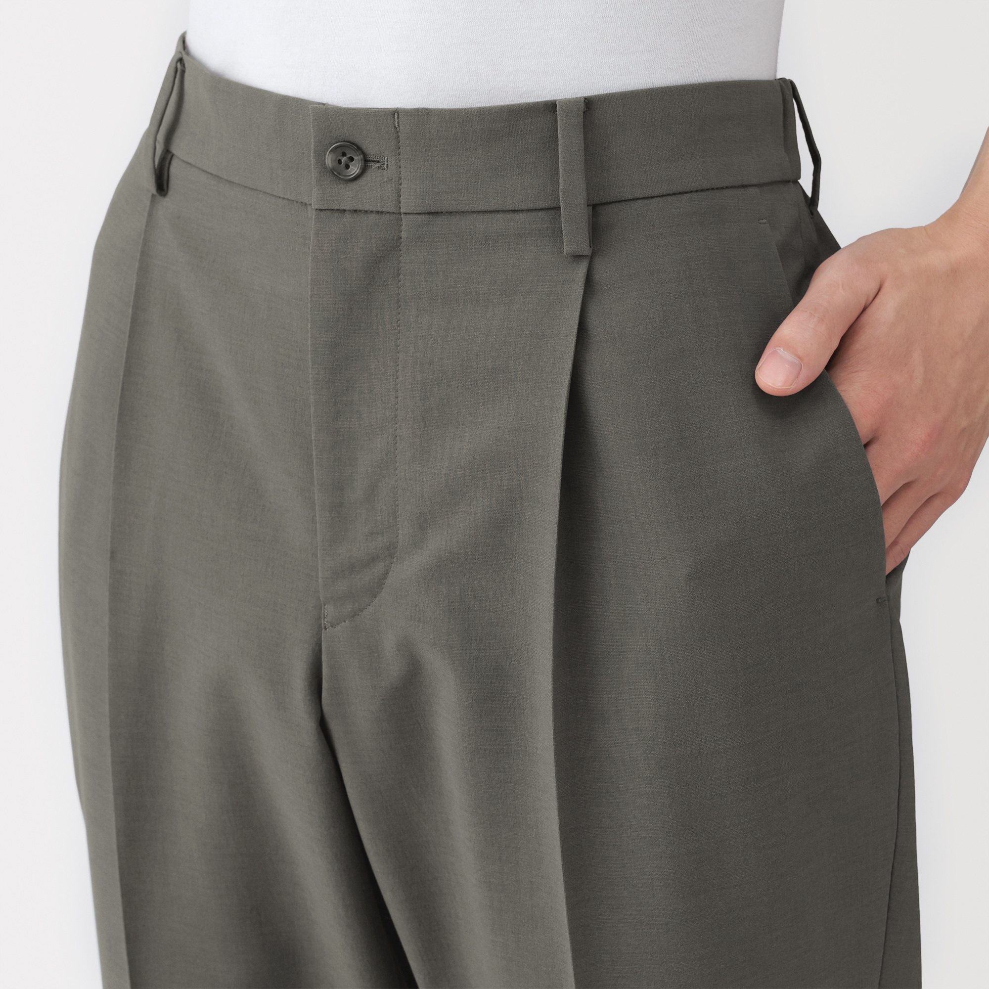 紳士 撥水ストレッチワンタックパンツ | 無印良品