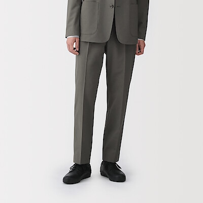 紳士　撥水ストレッチワンタックパンツ