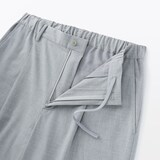 紳士　乾きやすいワンタックワイドパンツ