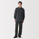 紳士　乾きやすいワンタックワイドパンツ