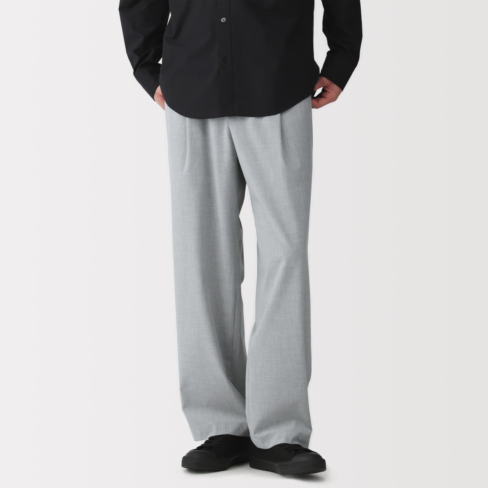 紳士 乾きやすいワンタックワイドパンツ | 無印良品