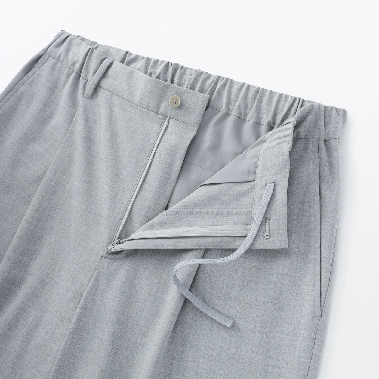 紳士　乾きやすいワンタックワイドパンツ