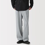 紳士　乾きやすいワンタックワイドパンツ