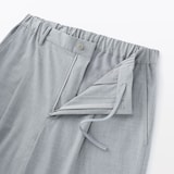 紳士　乾きやすいワンタックワイドパンツ