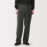 紳士　乾きやすいワンタックワイドパンツ