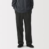 紳士　乾きやすいワンタックワイドパンツ