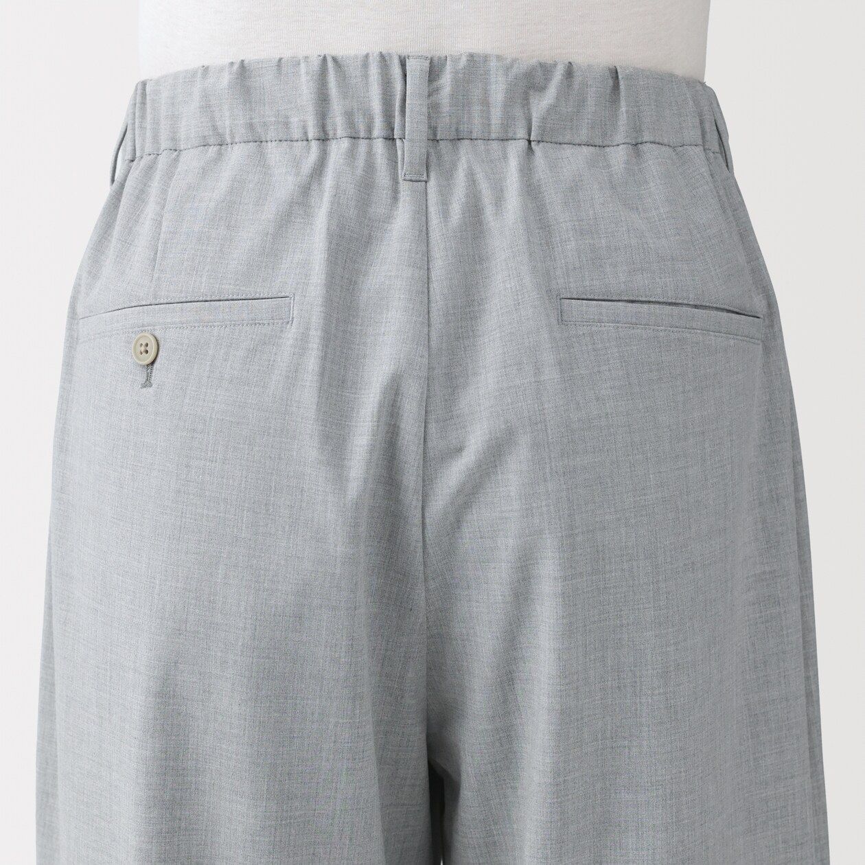 紳士　乾きやすいワンタックワイドパンツ