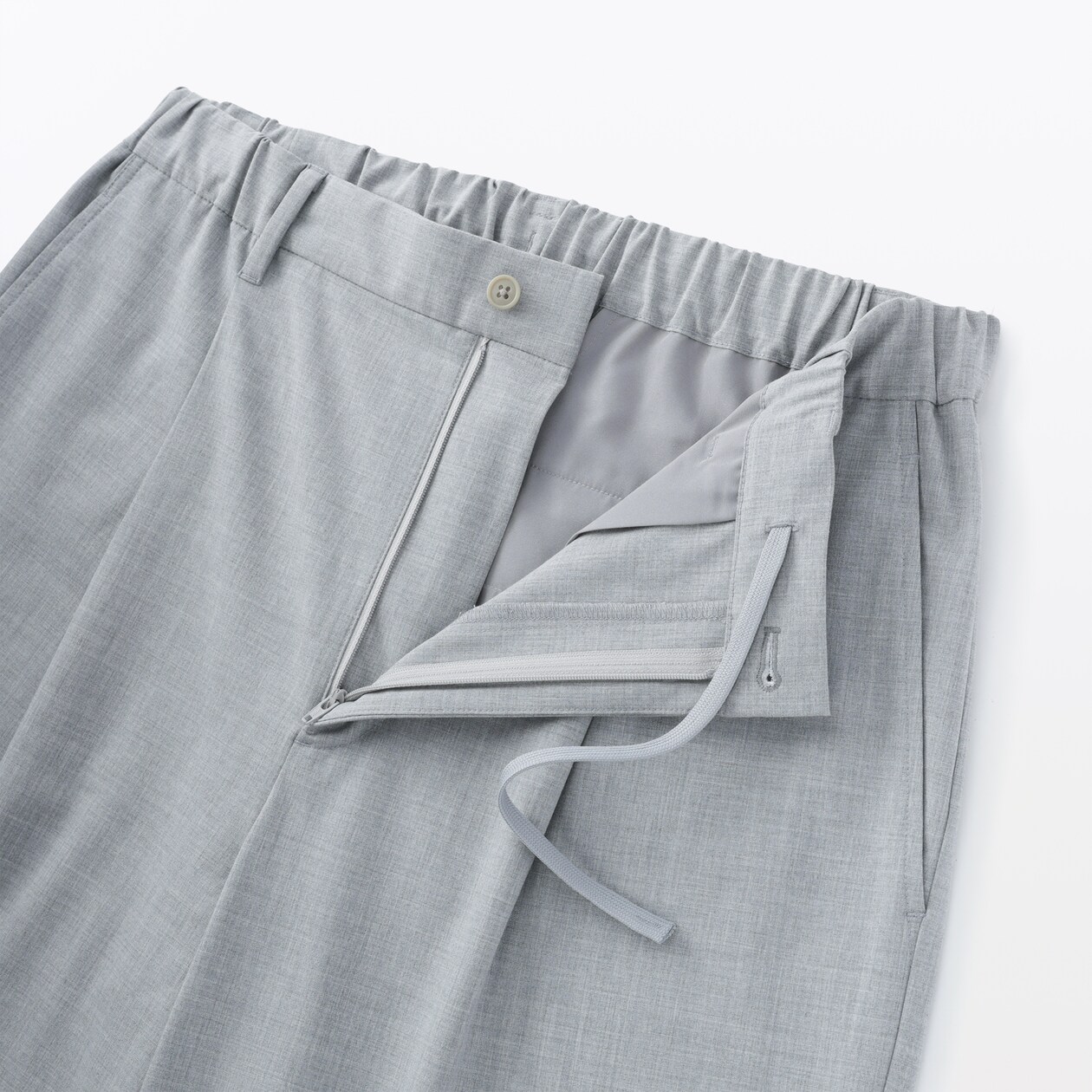 紳士　乾きやすいワンタックワイドパンツ