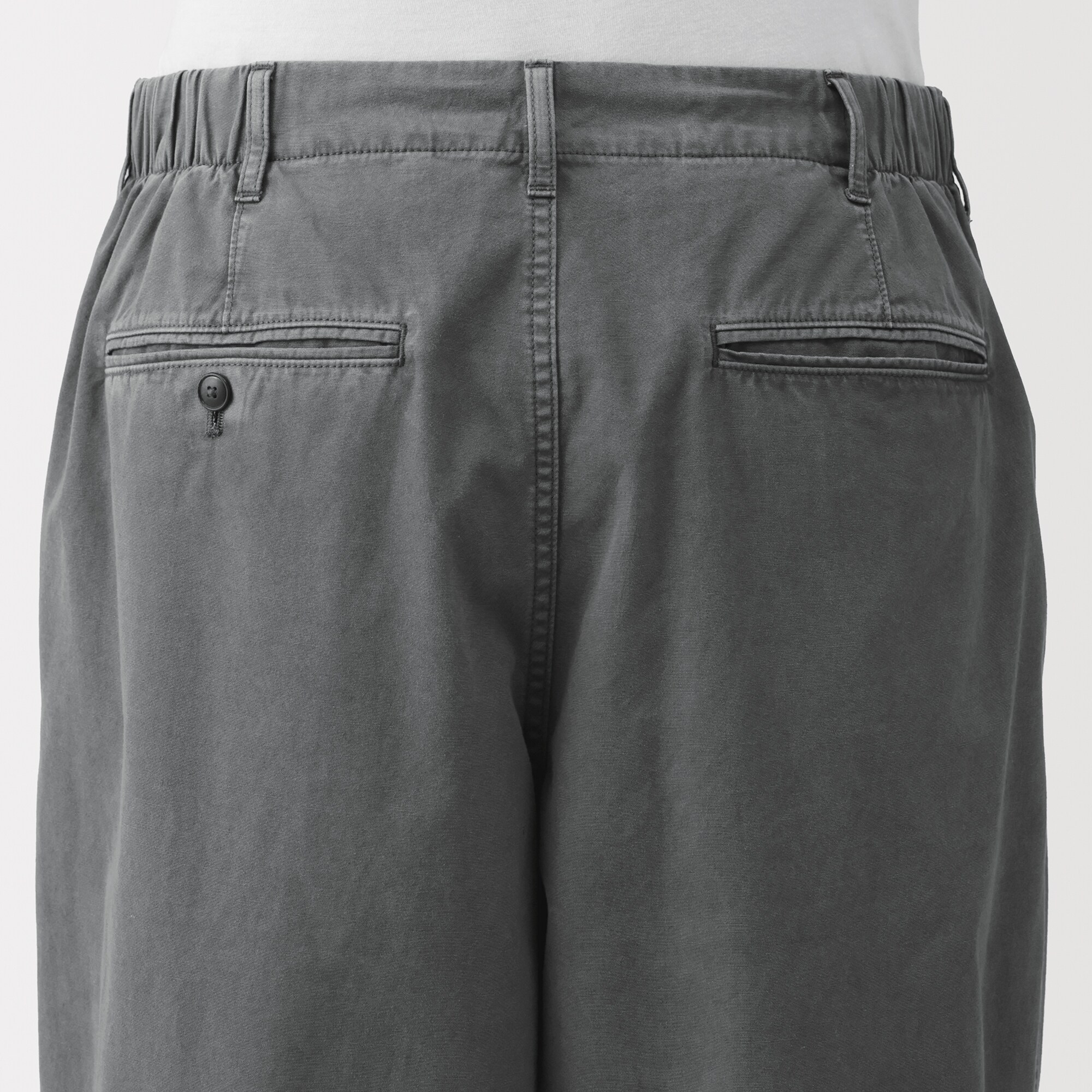 紳士　製品染めワイドイージーパンツ