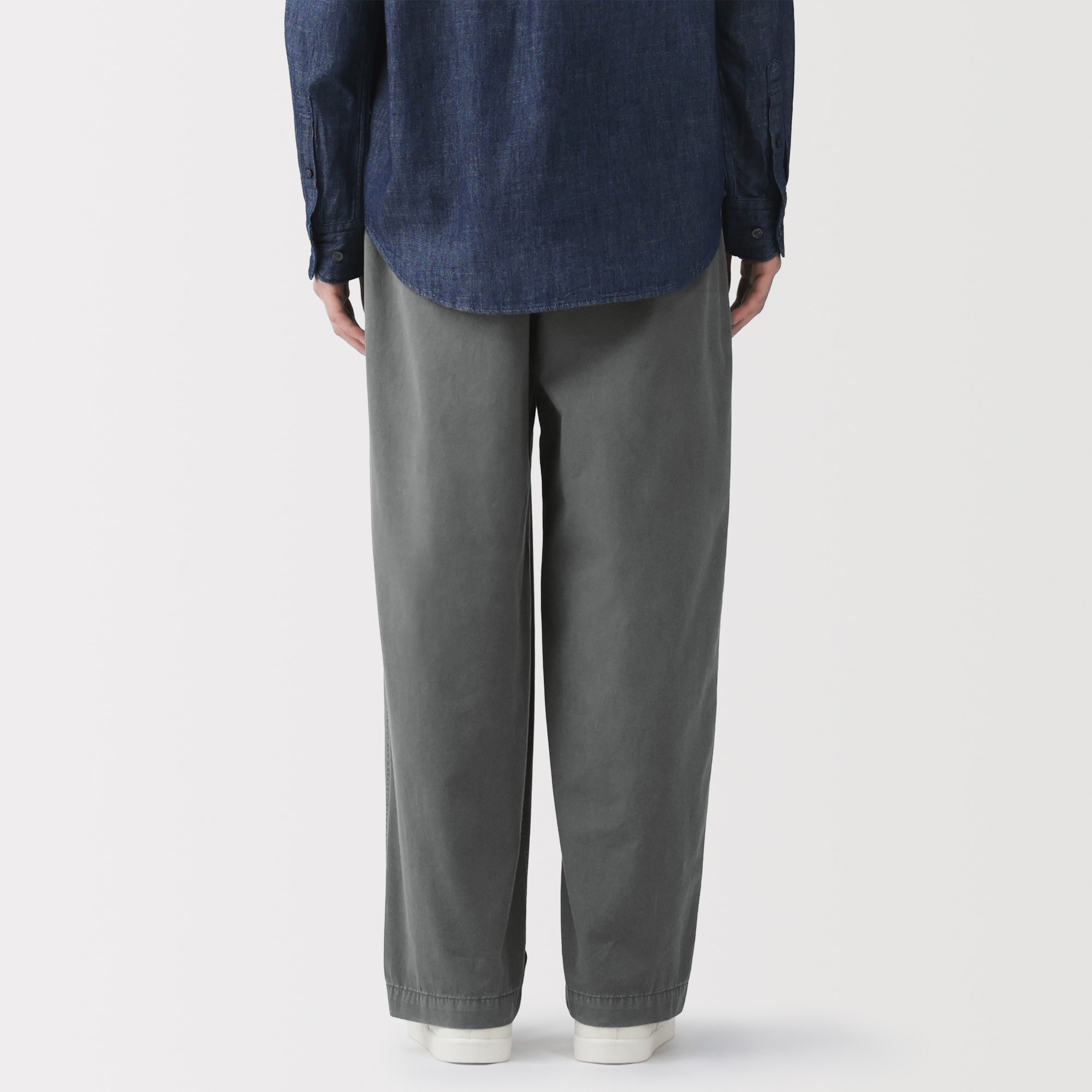 紳士　製品染めワイドイージーパンツ