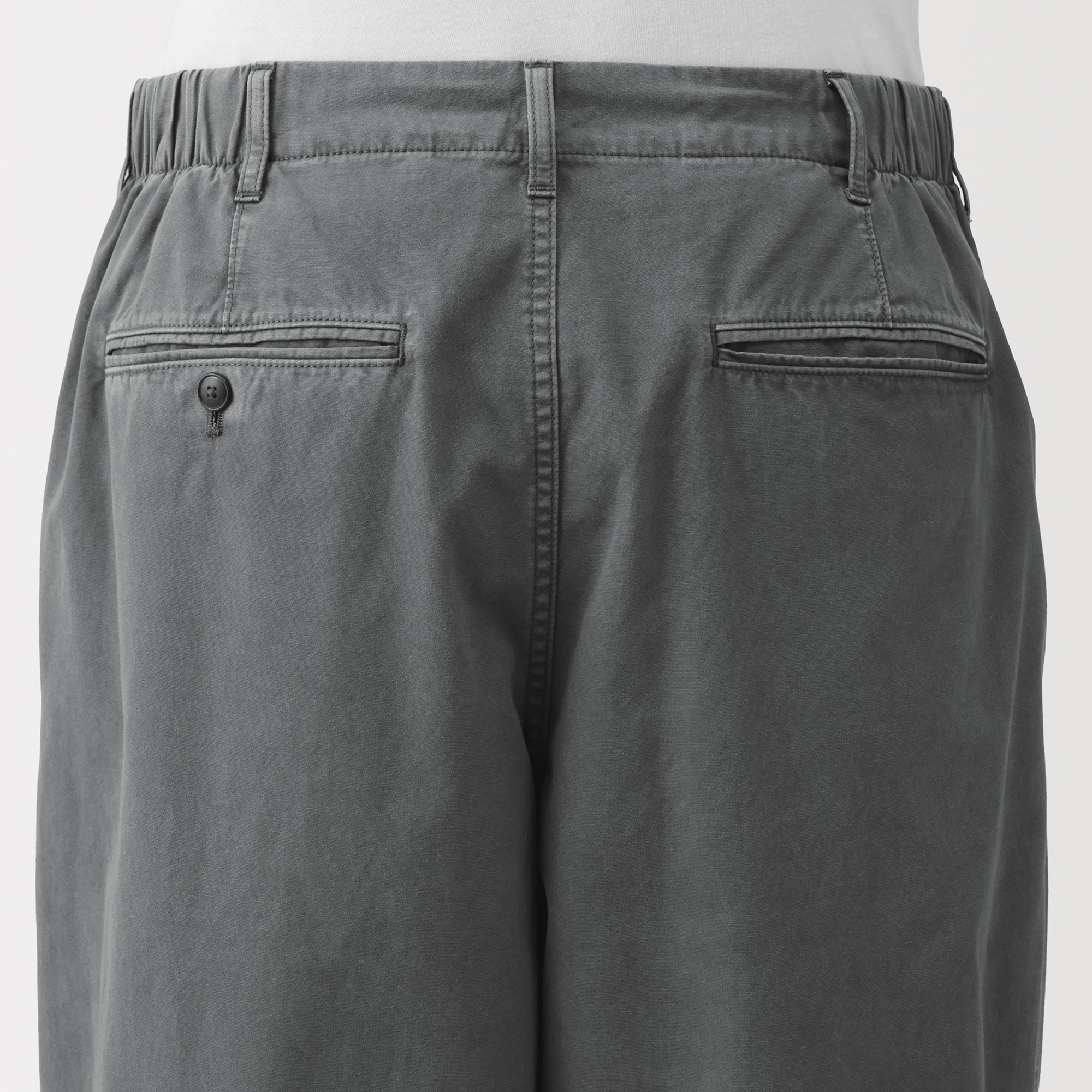 紳士　製品染めワイドイージーパンツ