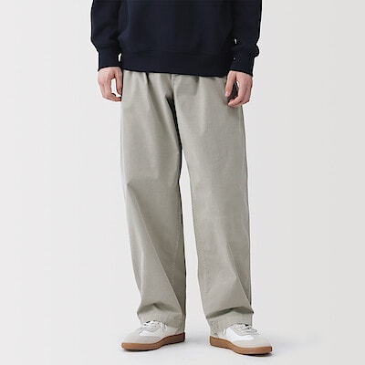 紳士　製品染めワイドイージーパンツ