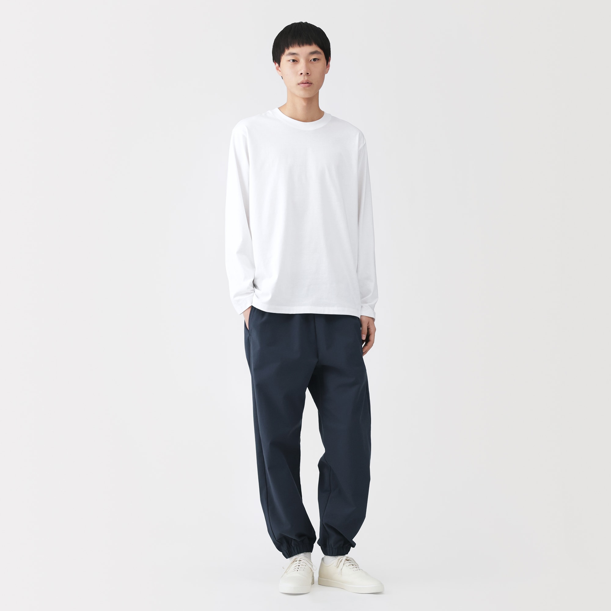 紳士 UVカット 撥水ストレッチジョガーパンツ | 無印良品