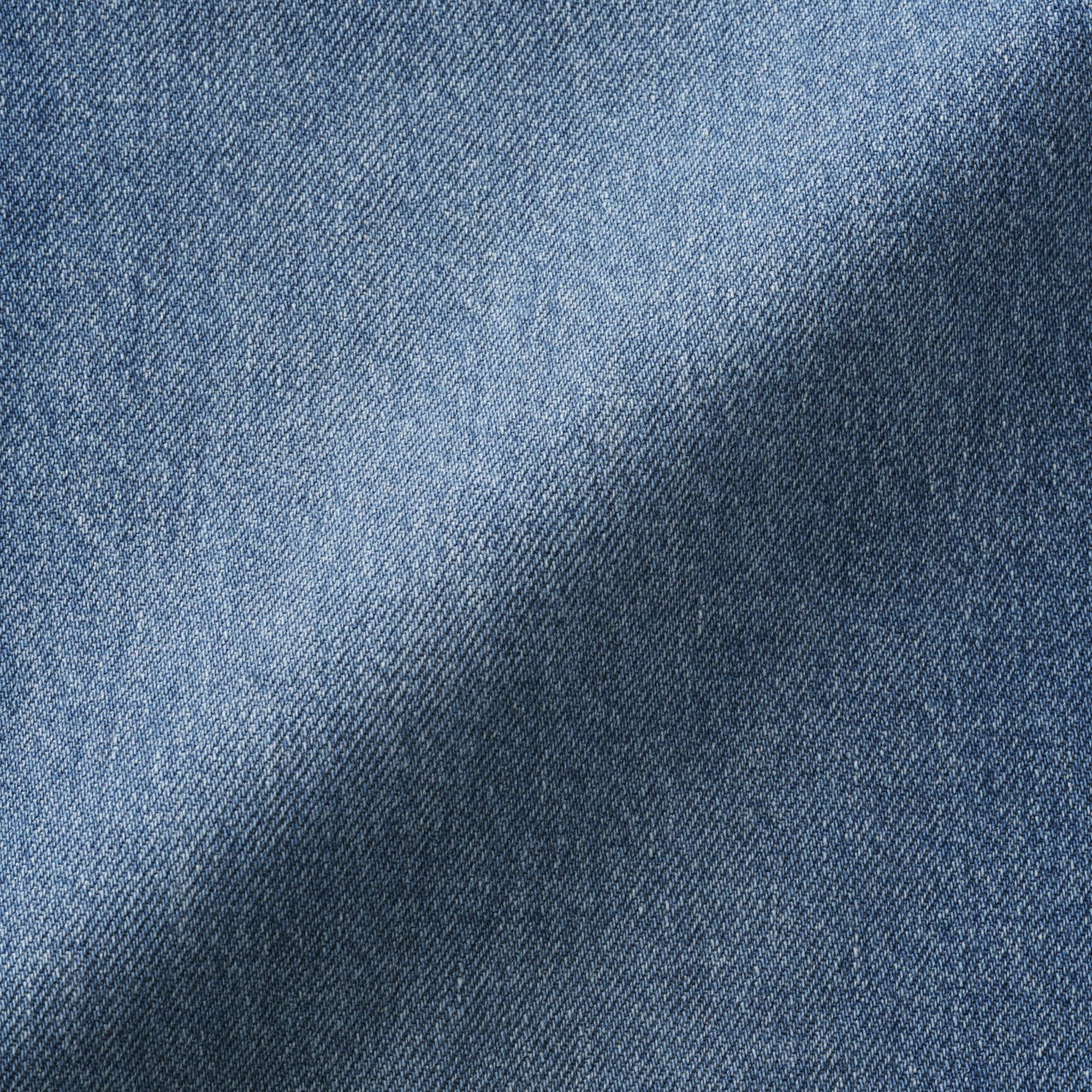 紳士　木の実から作ったカポック混デニムワイドパンツ