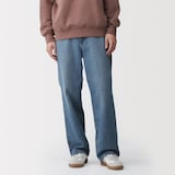 紳士　木の実から作ったカポック混デニムワイドパンツ