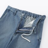 紳士　木の実から作ったカポック混デニムワイドパンツ