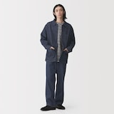 紳士　木の実から作ったカポック混デニムワイドパンツ