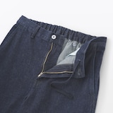 紳士　木の実から作ったカポック混デニムワイドパンツ