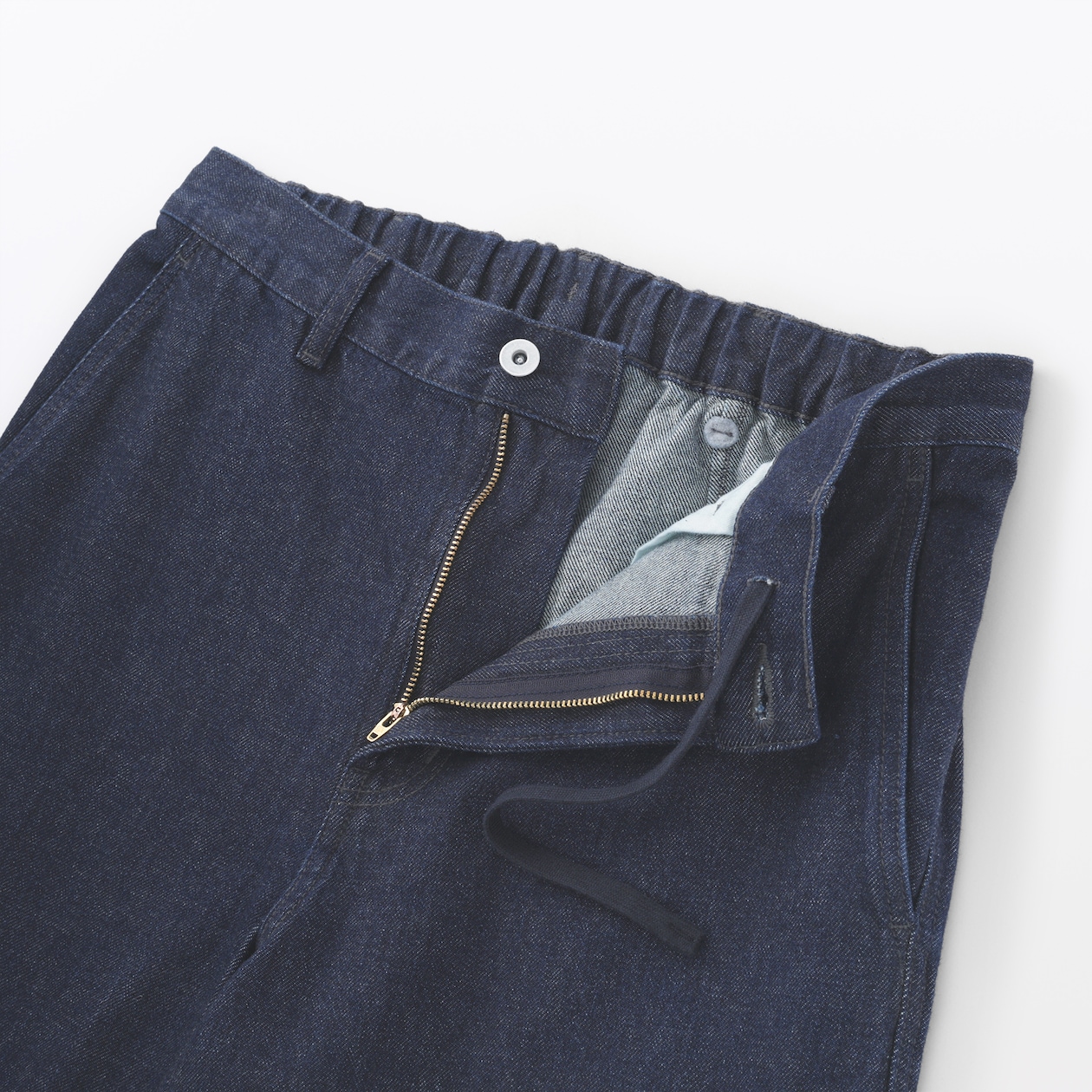 紳士　木の実から作ったカポック混デニムワイドパンツ