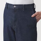 紳士　木の実から作ったカポック混デニムワイドパンツ