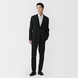 紳士　ストレッチジャージースリムテーパードパンツ