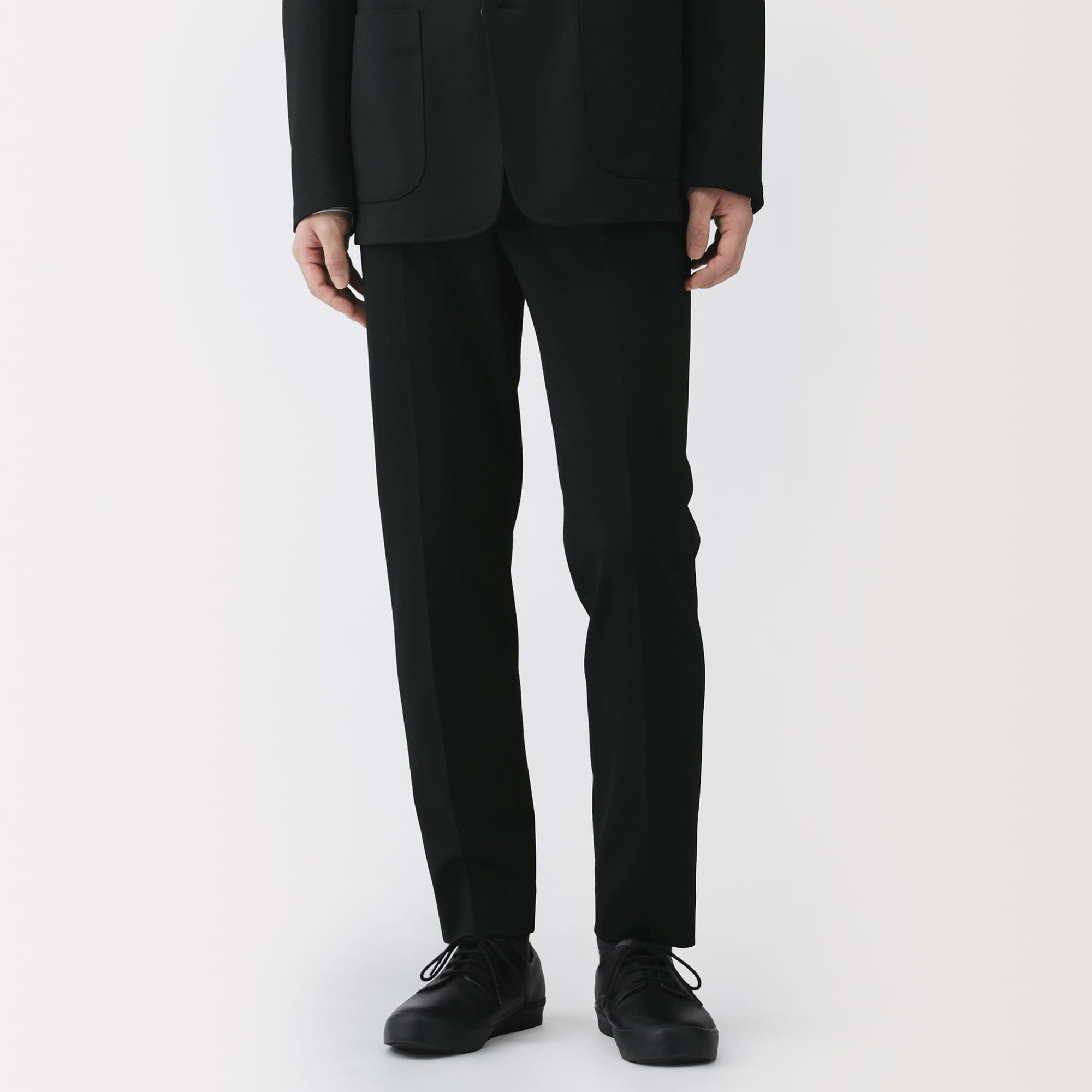 紳士　ストレッチジャージースリムテーパードパンツ