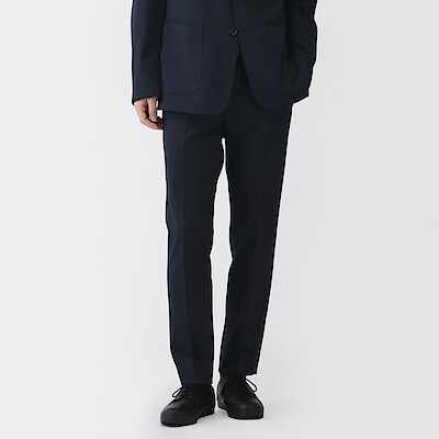 紳士　ストレッチジャージースリムテーパードパンツ