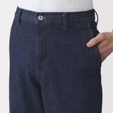 紳士　木の実から作ったカポック混デニムワイドパンツ　黒