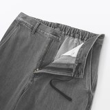 紳士　木の実から作ったカポック混デニムワイドパンツ　黒