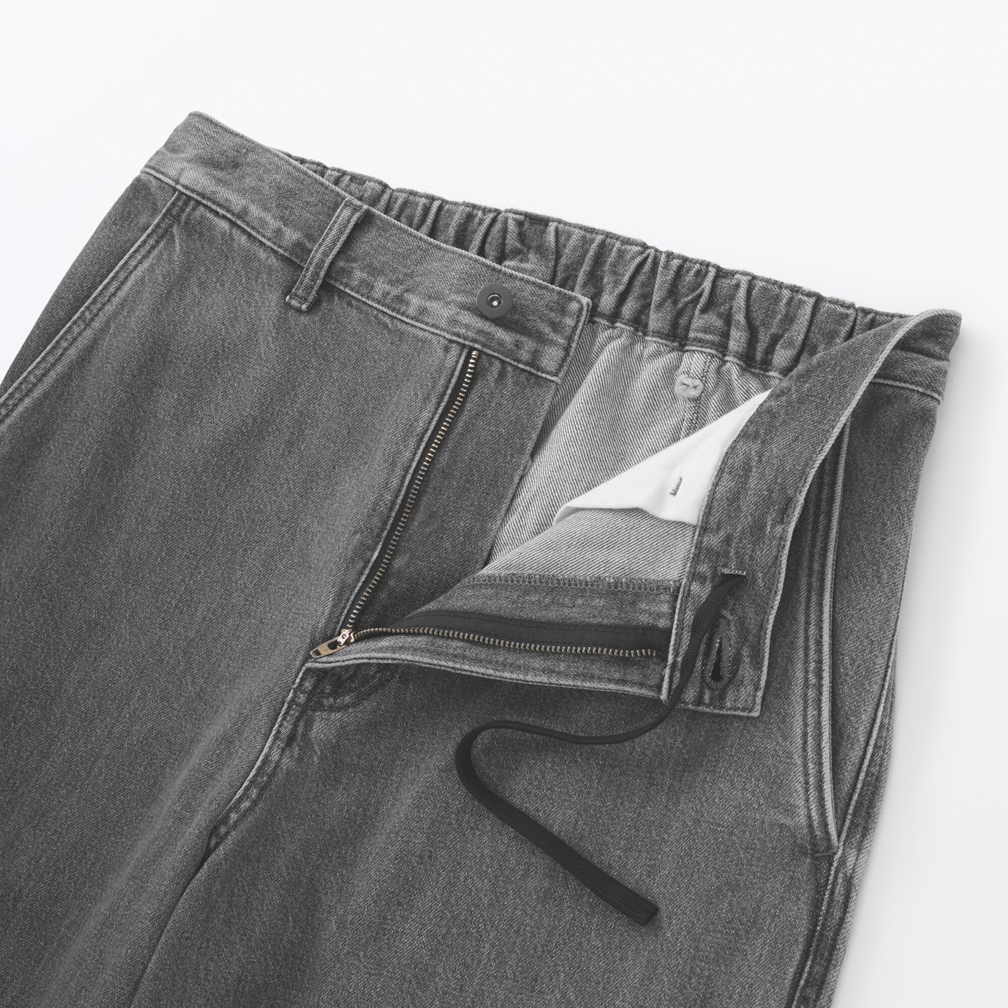 紳士　木の実から作ったカポック混デニムワイドパンツ