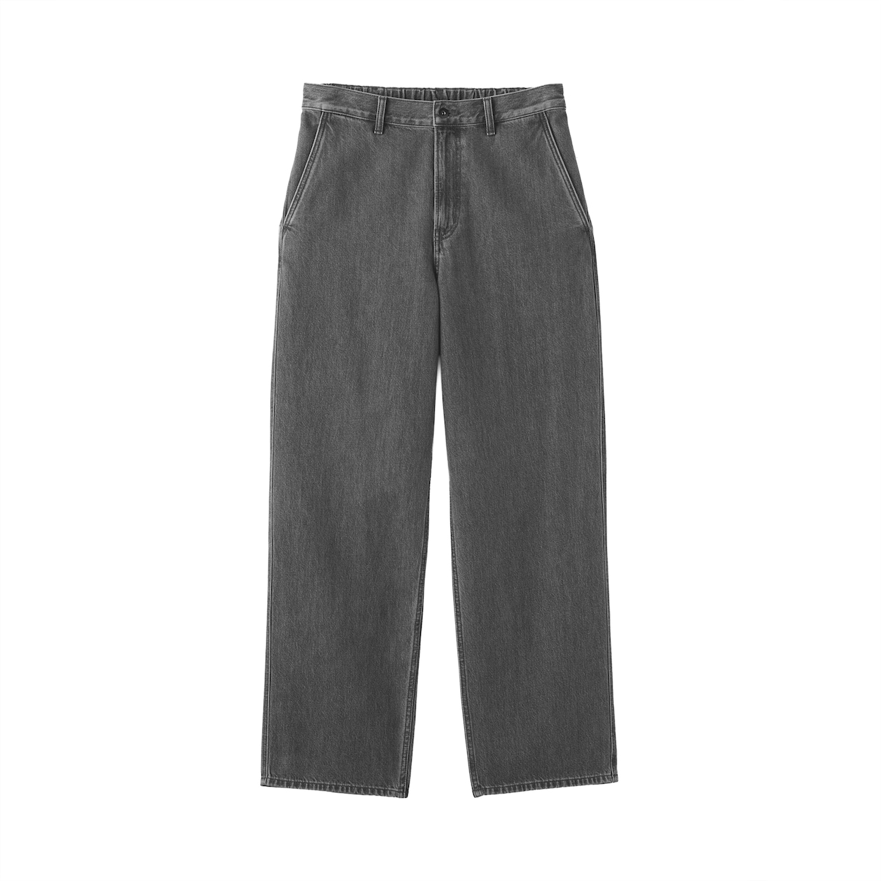 紳士　木の実から作ったカポック混デニムワイドパンツ