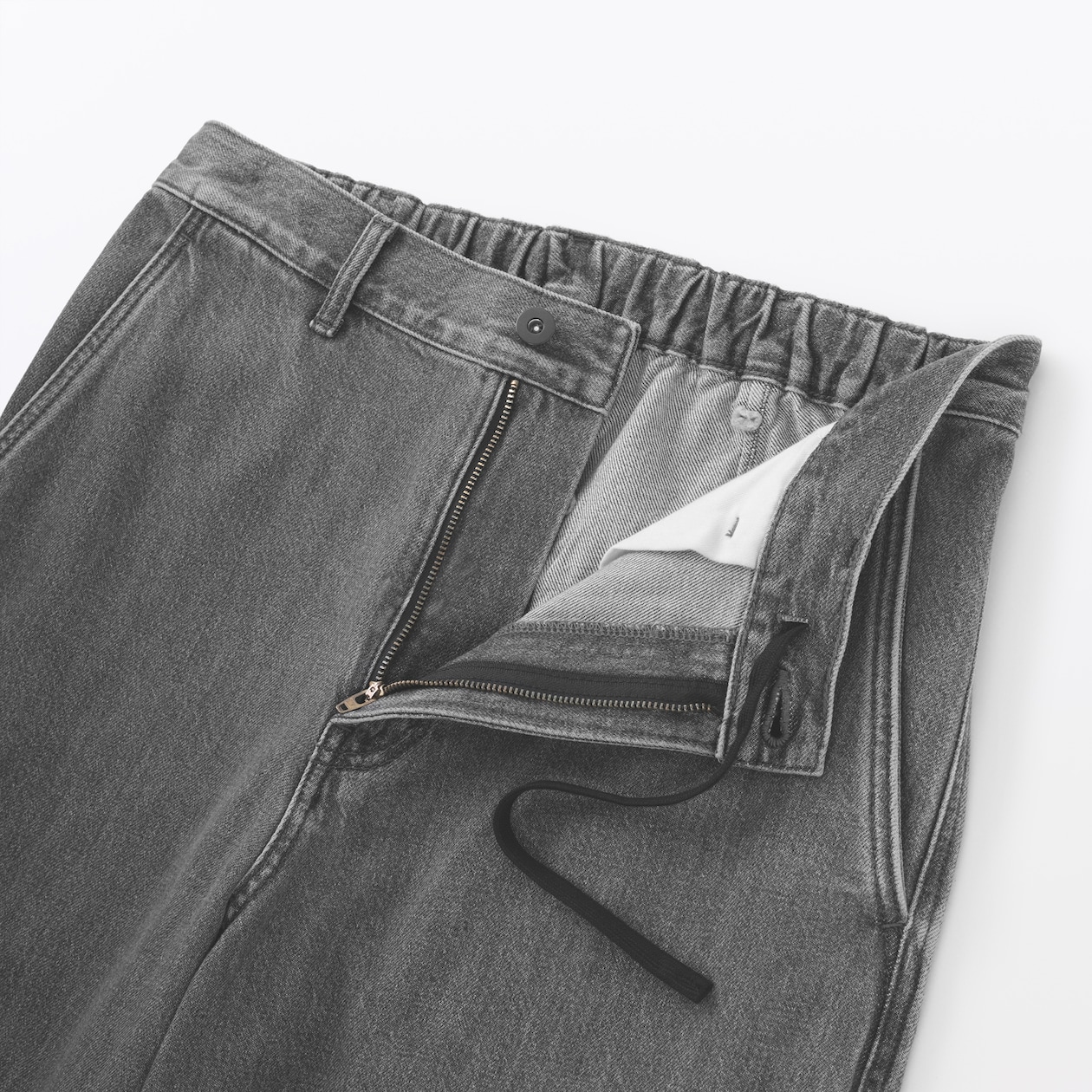 紳士　木の実から作ったカポック混デニムワイドパンツ