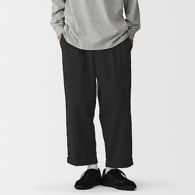 【１月中旬発売予定】紳士　チノワイドクロップドパンツ