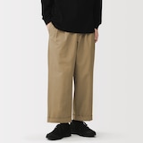 紳士　チノワイドクロップドパンツ