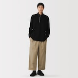 紳士　チノワイドクロップドパンツ